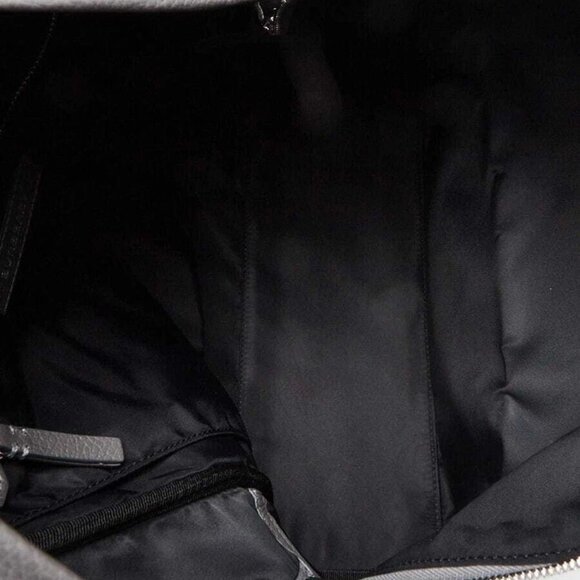 Burberry Grey Leather Embossed Abbeydale Backpack Bag - Picture 9 of 12
